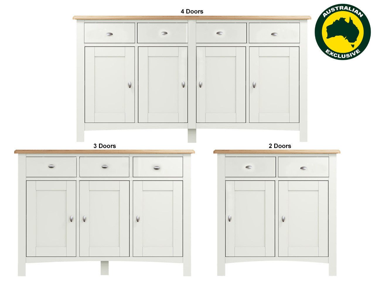 EMMETT (AUSSIE MADE) BUFFET COLLECTION - ASSORTED PAINTED / STAINED COLOURS - STARTING FROM $1199