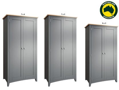 EMMETT (AUSSIE MADE) FULL HANGING WARDROBE COLLECTION - ASSORTED PAINTED / STAINED COLOURS - STARTING FROM $1199