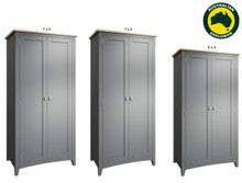 EMMETT (AUSSIE MADE) FULL HANGING WARDROBE COLLECTION - ASSORTED PAINTED / STAINED COLOURS - STARTING FROM $1199