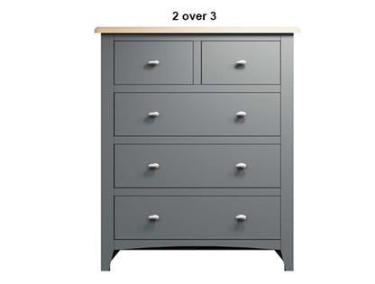 EMMETT (AUSSIE MADE) TALLBOY CHEST COLLECTION - TASSIE OAK COMBINATION - ASSORTED STAINED COLOURS - STARTING FROM $1099