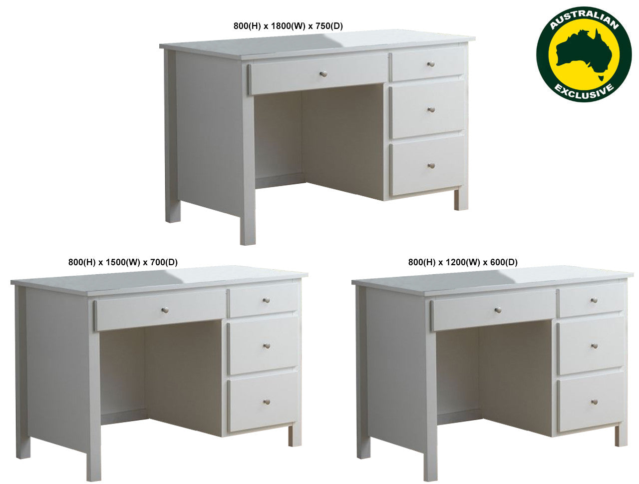Empress (AUSSIE MADE) Desk Collection - Assorted Stained Colours