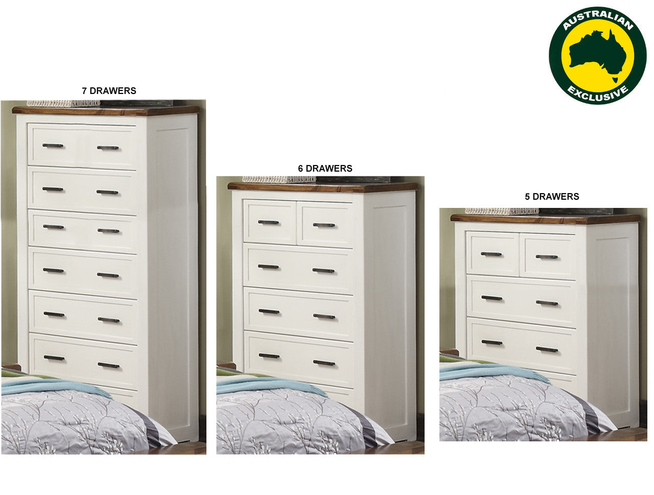 EPCOT (AUSSIE MADE) TALLBOY COLLECTION - ASSORTED PAINTED / STAINED COLOURS