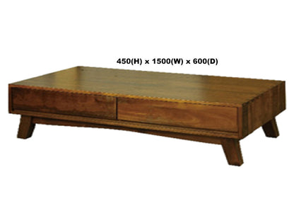 EUREKA (AUSSIE MADE) 2 DRAWER COFFEE TABLE COLLECTION - ASSORTED STAINED COLOURS - STARTING FROM $599