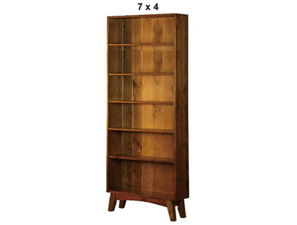 EUREKA (AUSSIE MADE) HIGHLINE BOOKCASE WITH WIDE T&G BACKING COLLECTION - ASSORTED STAINED COLOURS - STARTING FROM $649