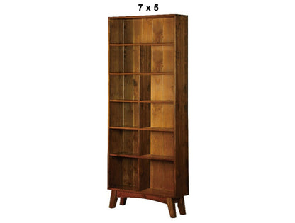 EUREKA (AUSSIE MADE) HIGHLINE BOOKCASE WITH WIDE T&G BACKING COLLECTION - ASSORTED STAINED COLOURS - STARTING FROM $649