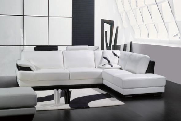 AUDREY (F2019) 3 SEATER LEATHER/ETTE COMBINATION CHAISE LOUNGE - ASSORTED COLOURS