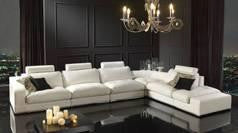 NICOLE (F2034) LEATHER/ETTE COMBINATION CORNER LOUNGE - ASSORTED COLOURS
