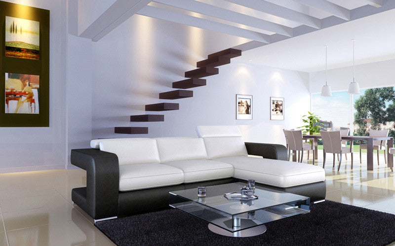 LOUIS (F2060) 3 SEATER LEATHER/ETTE COMBINATION CHAISE LOUNGE - ASSORTED COLOURS