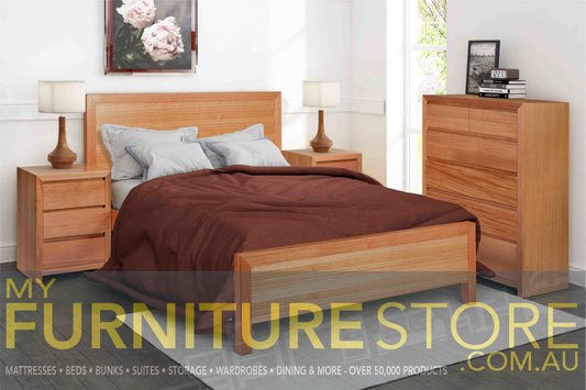 MORGAN (AUSSIE MADE) DOUBLE OR QUEEN 3 PIECE (BEDSIDE) BEDROOM SUITE - ASSORTED COLOURS
