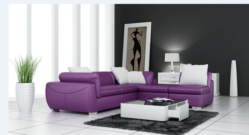 BELSTAN  (F3014)  CORNER LOUNGE SUITE EXCLUDING  COFFEE TABLE - CHOICE OF LEATHER AND ASSORTED COLOURS AVAILABLE