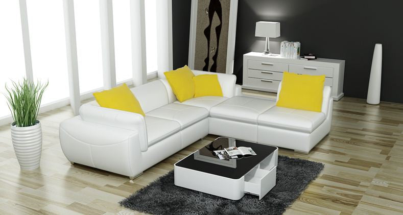 BELSTAN  (F3014)  CORNER LOUNGE SUITE EXCLUDING  COFFEE TABLE - CHOICE OF LEATHER AND ASSORTED COLOURS AVAILABLE