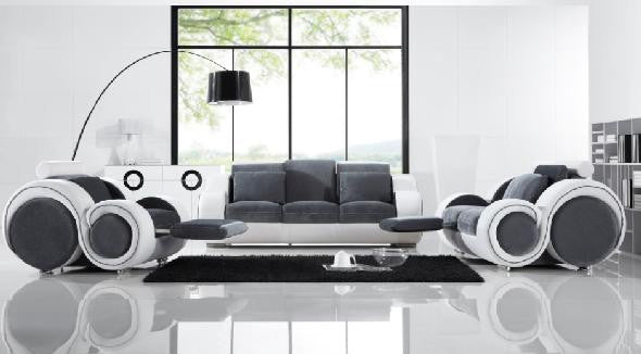 MADISON-II (F6005B) 1 SEATER + 2 SEATER + 3 SEATER LEATHER/ETTE COMBINATION LOUNGE SUITE - ASSORTED COLOURS