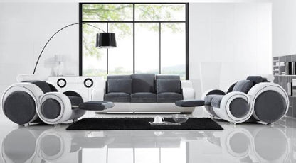 MADISON-II (F6005B) 1 SEATER + 2 SEATER + 3 SEATER LEATHER/ETTE COMBINATION LOUNGE SUITE - ASSORTED COLOURS