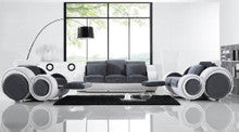 MADISON-II (F6005B) 1 SEATER + 2 SEATER + 3 SEATER LEATHER/ETTE COMBINATION LOUNGE SUITE - ASSORTED COLOURS