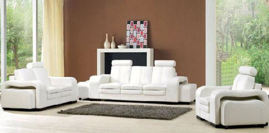 ALYSHA-II (F6007D) 1 SEATER + 2 SEATER + 3 SEATER LEATHER/ETTE COMBINATION LOUNGE SUITE - ASSORTED COLOURS