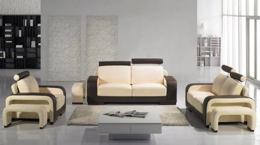 ALYSHA (F6007) 1 SEATER + 2 SEATER + 3 SEATER LEATHER/ETTE COMBINATION LOUNGE SUITE - ASSORTED COLOURS