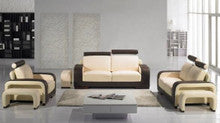 ALYSHA (F6007) 1 SEATER + 2 SEATER + 3 SEATER LEATHER/ETTE COMBINATION LOUNGE SUITE - ASSORTED COLOURS