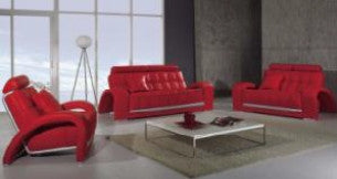 RESI (F6018) 1 SEATER + 2 SEATER + 3 SEATER LEATHER/ETTE COMBINATION LOUNGE SUITE - ASSORTED COLOURS