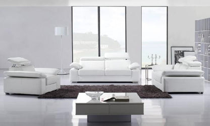 MELAINE (F6022) 1 SEATER + 2 SEATER + 3 SEATER LEATHER/ETTE COMBINATION LOUNGE SUITE - ASSORTED COLOURS