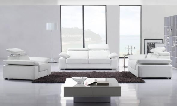 MELAINE (F6022) 1 SEATER + 2 SEATER + 3 SEATER LEATHER/ETTE COMBINATION LOUNGE SUITE - ASSORTED COLOURS