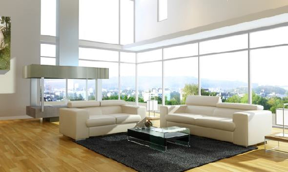 CLARISSA (F6034) 1 SEATER + 2 SEATER + 3 SEATER LEATHER/ETTE COMBINATION LOUNGE SUITE - ASSORTED COLOURS