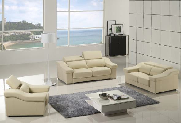 CORINNE (F6036) 1 SEATER + 2 SEATER + 3 SEATER LEATHER/ETTE COMBINATION LOUNGE SUITE - ASSORTED COLOURS