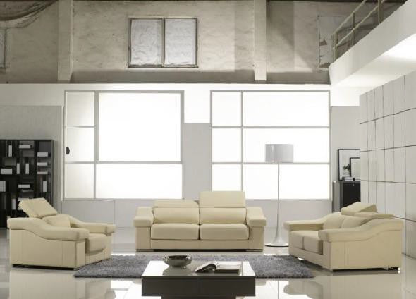 CORINNE (F6036) 1 SEATER + 2 SEATER + 3 SEATER LEATHER/ETTE COMBINATION LOUNGE SUITE - ASSORTED COLOURS