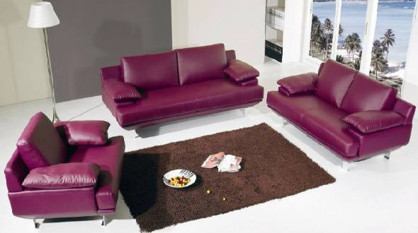 RHEA (F6037) 1 SEATER + 2 SEATER + 3 SEATER LEATHER/ETTE COMBINATION LOUNGE SUITE - ASSORTED COLOURS