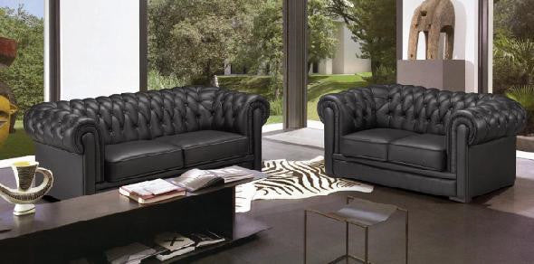DARLENE-II (F6040B) 1 SEATER + 2 SEATER + 3 SEATER LEATHER/ETTE COMBINATION LOUNGE SUITE - ASSORTED COLOURS