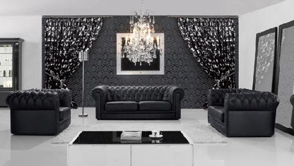 DARLENE-II (F6040B) 1 SEATER + 2 SEATER + 3 SEATER LEATHER/ETTE COMBINATION LOUNGE SUITE - ASSORTED COLOURS