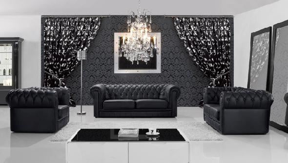 DARLENE-II (F6040B) 1 SEATER + 2 SEATER + 3 SEATER LEATHER/ETTE COMBINATION LOUNGE SUITE - ASSORTED COLOURS