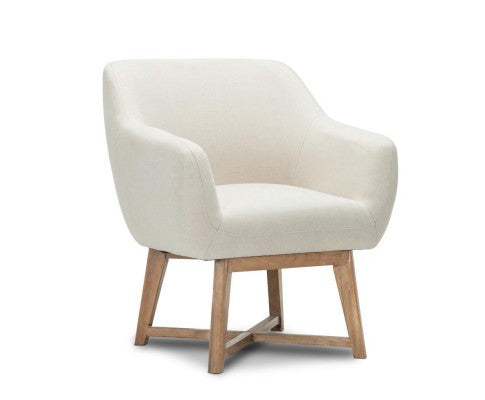 ACCON FABRIC LOUNGE ARMCHAIR - BEIGE