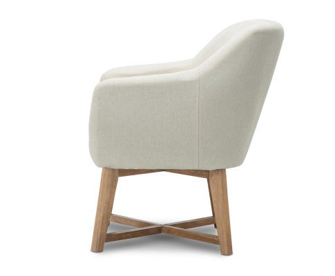 ACCON FABRIC LOUNGE ARMCHAIR - BEIGE