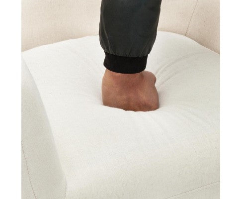 ACCON FABRIC LOUNGE ARMCHAIR - BEIGE