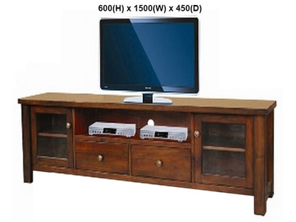 FABULOS (AUSSIE MADE)  2 DOOR 2 DRAWER LOWLINE ENTERTAINMENT UNIT COLLECTION - ASSORTED STAINED COLOURS - STARTING FROM $999