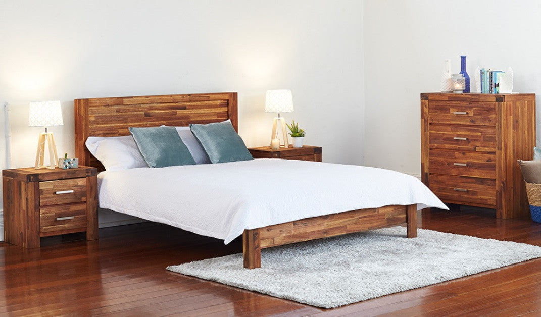 Double Phillipe Bed - Acacia - Java Rustic