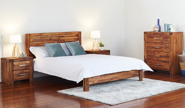 KING PHILLIPE ACACIA BED - JAVA RUSTIC