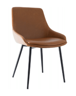 COMO LEATHERETTE DINING CHAIR - TAN