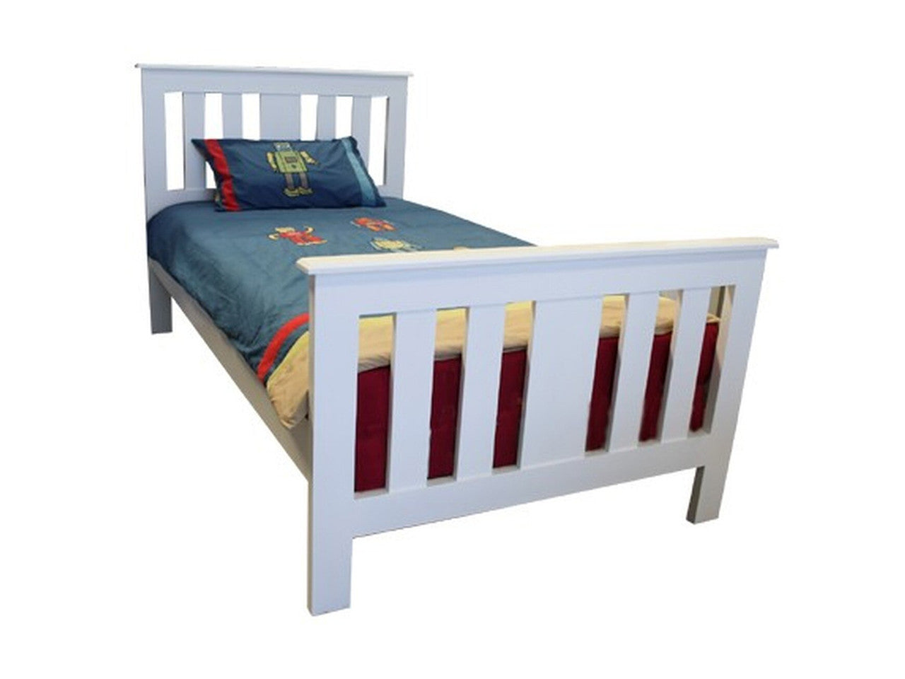 Single Bed Federation With 2 Underbed Storage Boxes (NOT PICTURED) - Priced In Assorted Colours (VIC ASH AND PINE OPTIONS ALSO AVAILABLE - PRICE ON APPLICATION) - Customisation Available