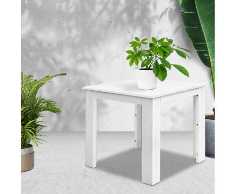 SERVIDA OUTDOOR SIDE TABLE - WHITE