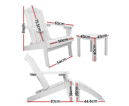 HADLEY OUTDOOR 5 PIECE LOUNGE SETTING - WHITE