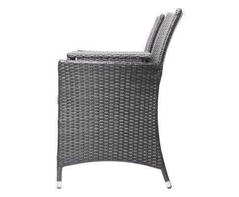 Graham Outdoor 2 Seater Bench - Black