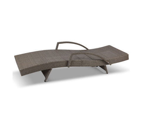 SPARROW (SET OF 2) OUTDOOR SUN LOUNGE WITH PILLOW - GREY