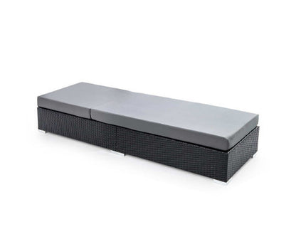 VERENA OUTDOOR SUN LOUNGE WITH CUSHION - BLACK