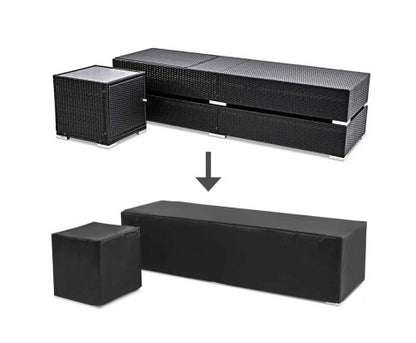 VERENA 3 PIECE OUTDOOR SUN LOUNGE SETTING - BLACK