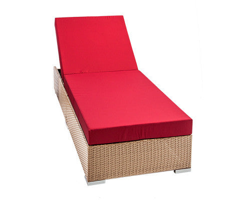 VERENA (SET OF 2) OUTDOOR SUN LOUNGE WITH CUSHION - BROWN