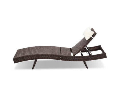 REEZMAR (SET OF 2) OUTDOOR WICKER SUN LOUNGE - BROWN