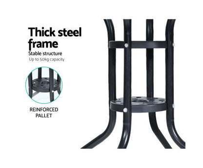 AYLIN INDOOR/ OUTDOOR ROUND GLASS BAR TABLE - AS PICTURED