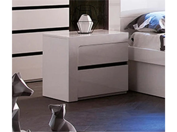 BEXLEY BEDSIDE TABLE WITH 2 DRAWERS (LS 708 BS) - TWO TONE