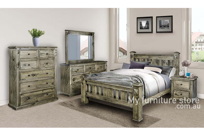 LEGIONS 7 DRAWER TALLBOY (2+2+3) - GREYWASH